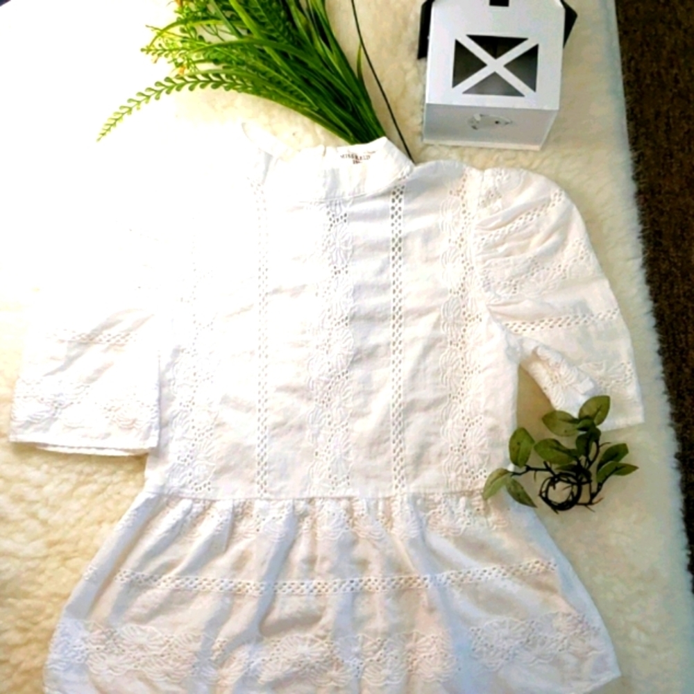 Misskelly white Blouse.  Size S